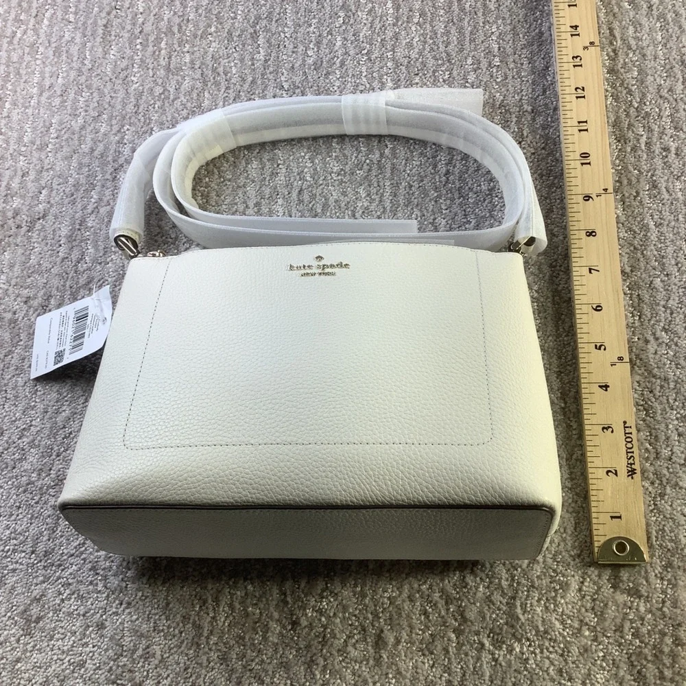 Kate Spade Leila Meringue‎ Pebbled Leather Medium Crossbody Bag Purse NWT